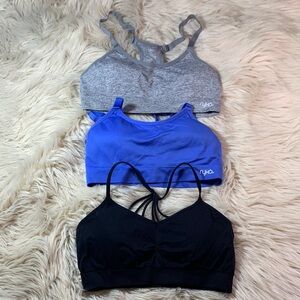 Ryka Trio Sports Bras - Gray, Blue, Black